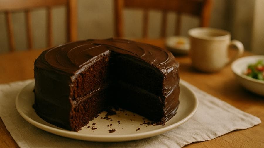 Mama Rosa's Rich Chocolate Fudge Cake