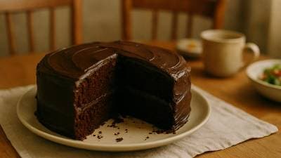 Mama Rosa's Rich Chocolate Fudge Cake
