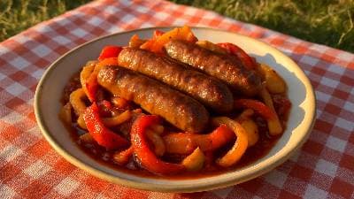 Spicy Sausage and Peppers Jamie
