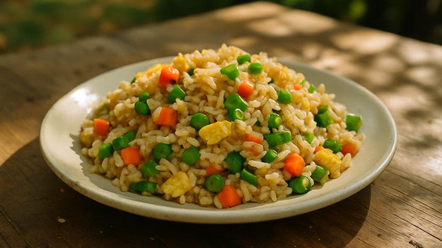 Stella's Flavorful Fried Rice with Egg and Vegetables