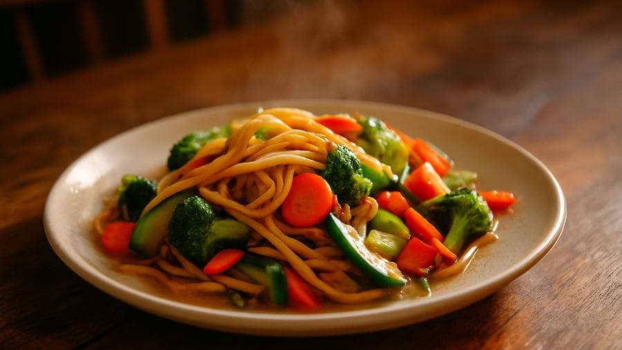 Vegetable Stir-Fry with Noodles - Zhang's Quick Meal