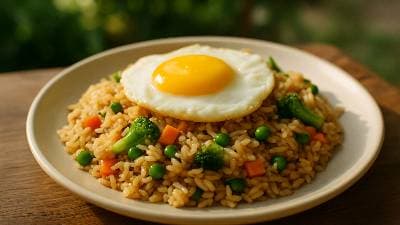 Vegetable Fried Rice with Egg - Samira's Version