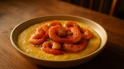 Shrimp and Grits Alabama Style