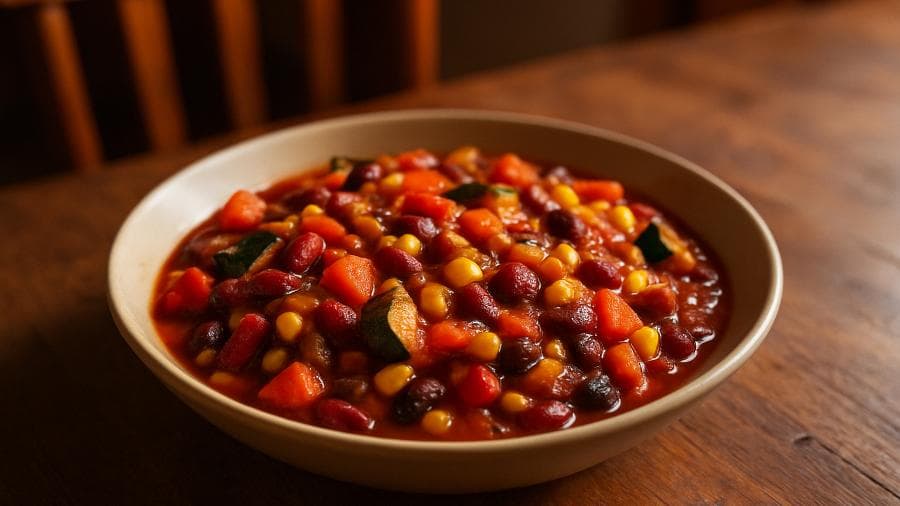 Vegetable and Bean Chili María