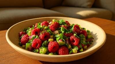 Tangy Spiced Raspberry Salad