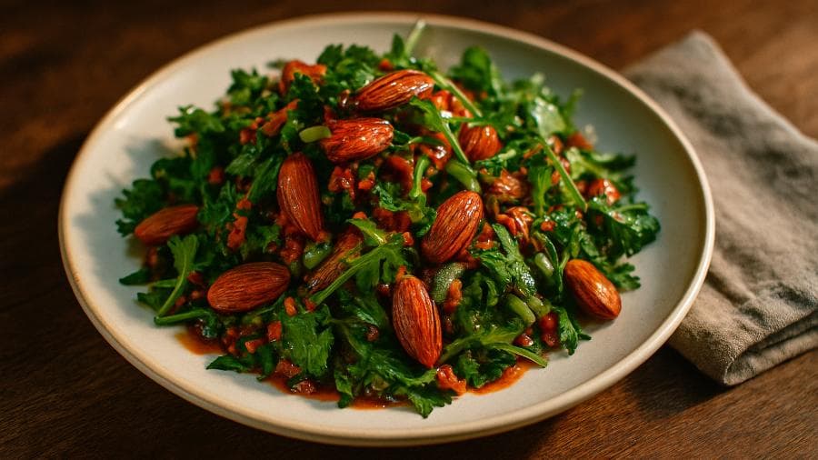 Gochujang Almond Herb Salad