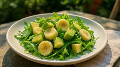 Avocado Banana Arugula Salad