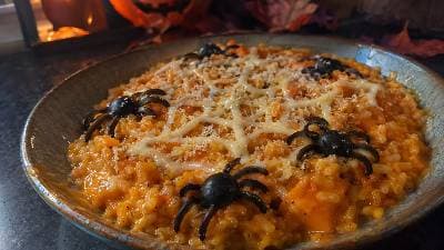 Little Pumpkin Spiders: Cotswolds-Style Halloween Risotto
