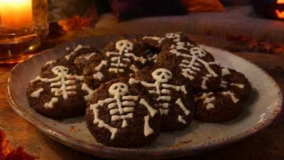 New Forest–Style Halloween Skeleton Sugar Cookies