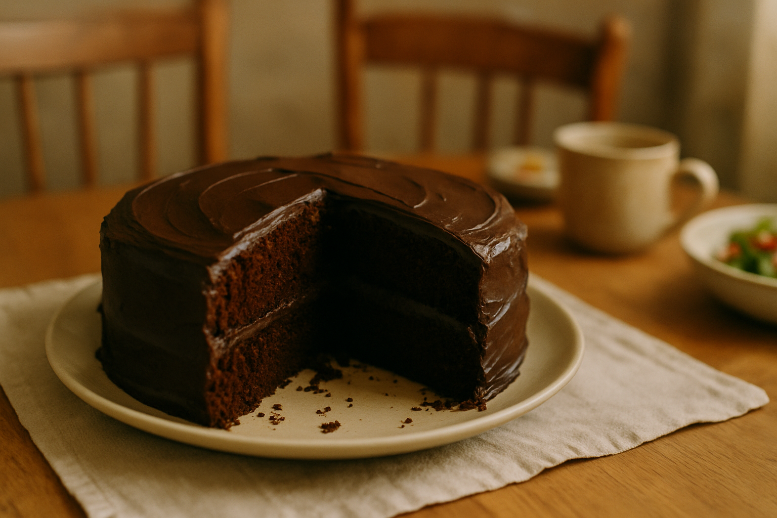 Mama Rosa's Rich Chocolate Fudge Cake
