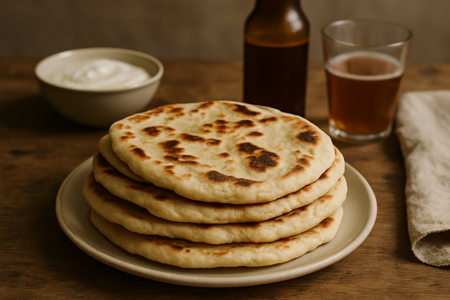 Homemade Beer Yogurt Flatbreads