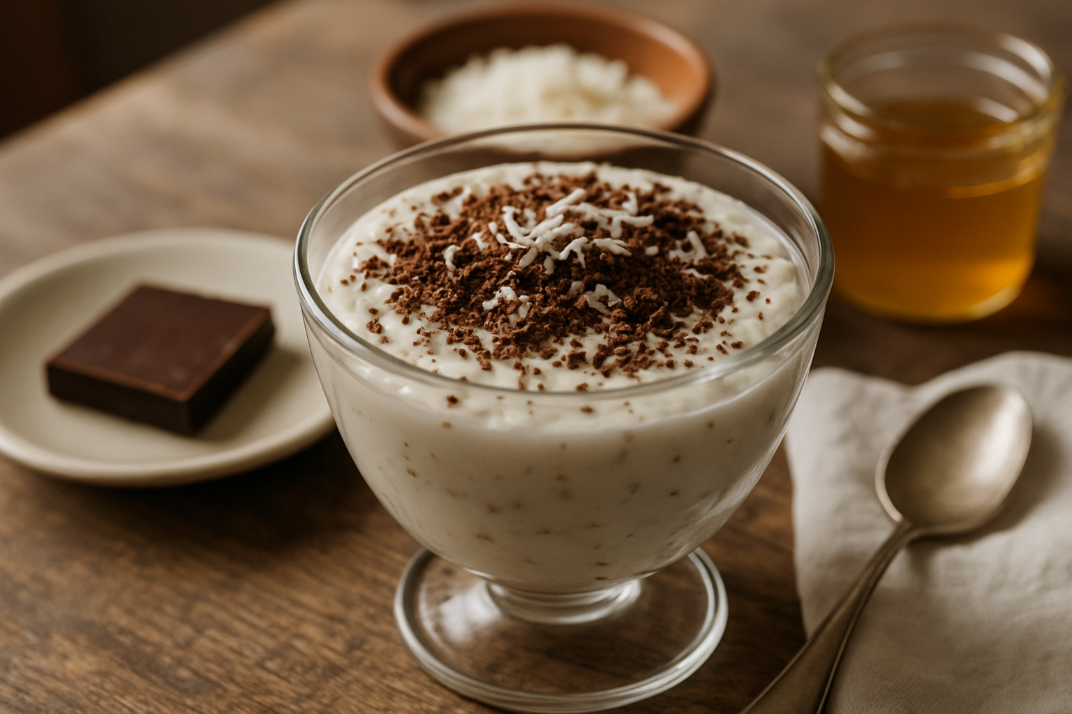 Creamy Coconut Yogurt Parfait with Dark Chocolate - Lisa's Delight