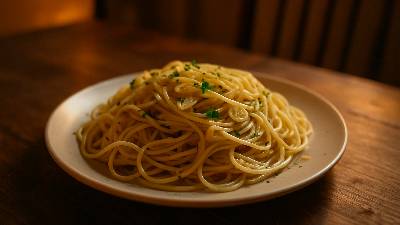 Spaghetti Aglio e Olio from Lucia's Kitchen