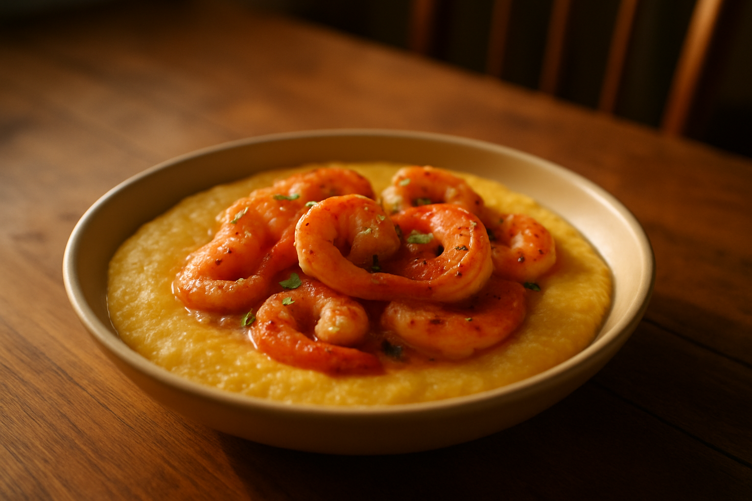 Shrimp and Grits Alabama Style