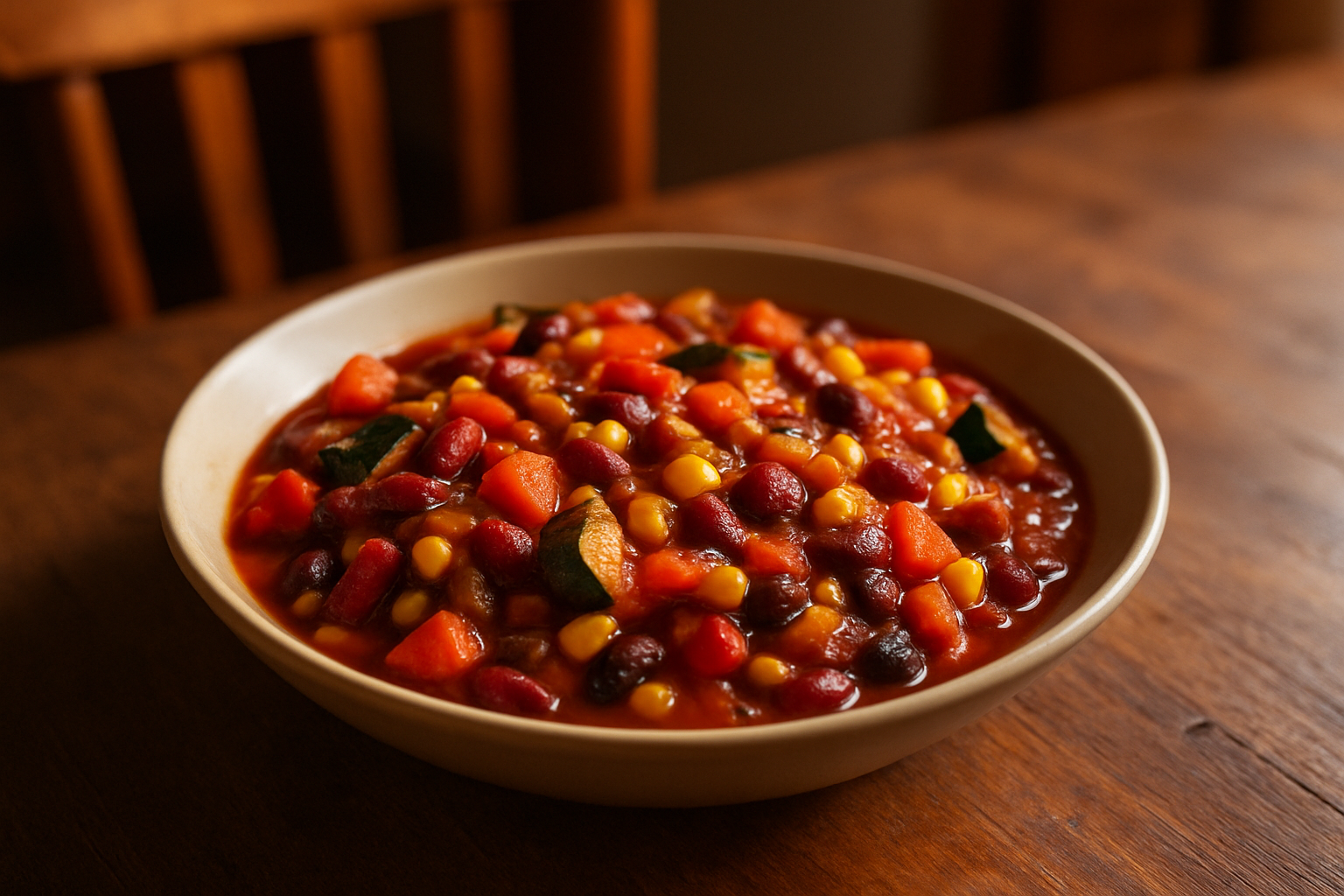 Vegetable and Bean Chili María