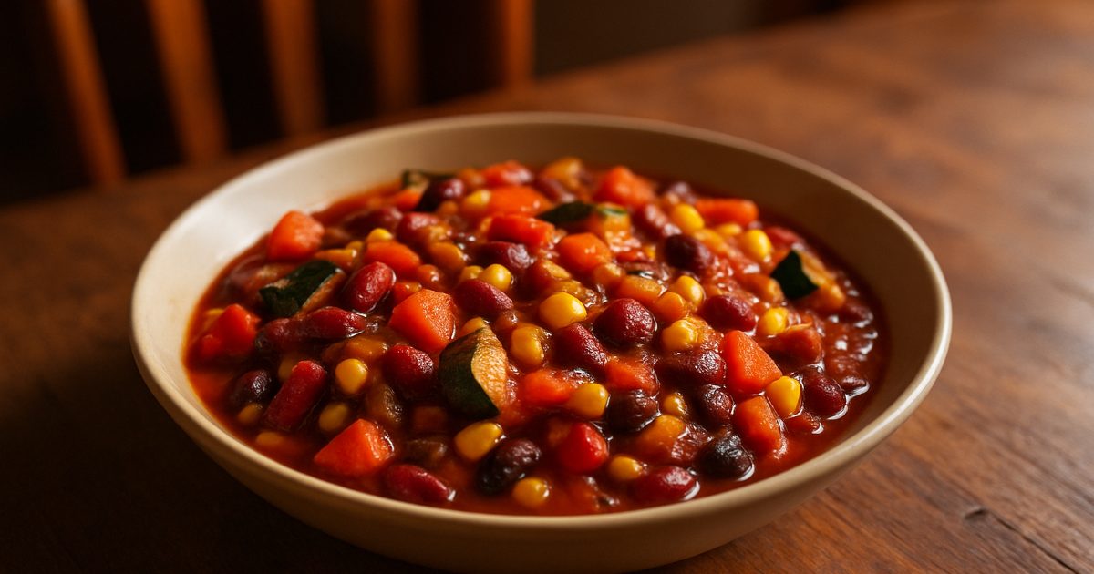 Vegetable and Bean Chili María